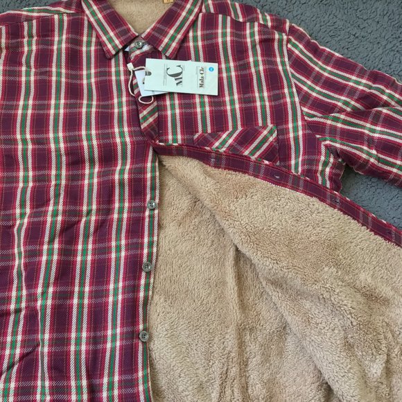 NWT Mens Fleece-Lined Shirt Jacket S-M - Picture 2 of 4